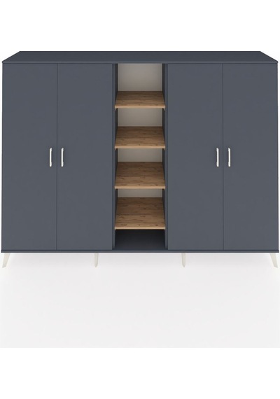 Hyperion Dolap 12 Raflı 4 Kapaklı 220x44x163 Antrasit-antrasit/çam Antrasıt/atlas Çam - Antrasıt Hyperion Dolap 12 Raflı 4 Kapaklı 220x44x163 Antrasit-antrasit/çam Antrasıt/atlas Çam - Antrasıt