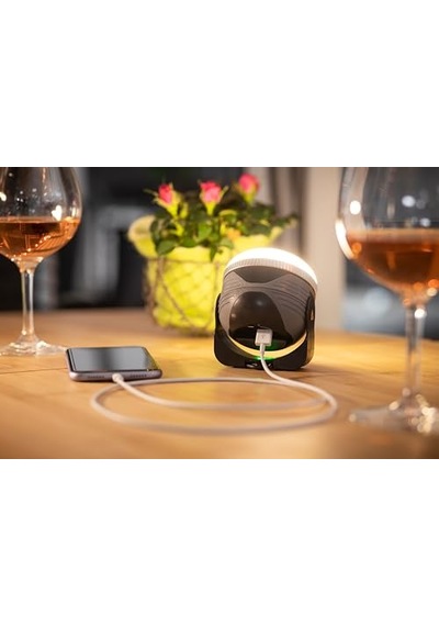 Bluetooth Mıknatıs Ve Kancalı 350 Lm Outdoor Kamp Lambası Ve Powerbank Çok Renkli