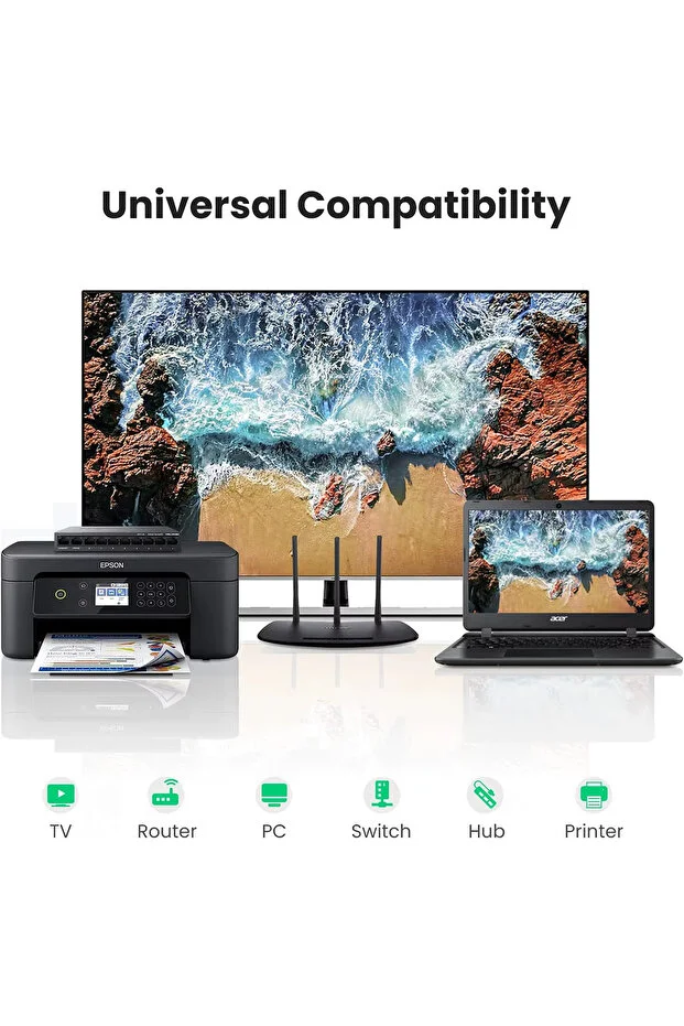 10 Adet Gigabit Destekli Rj45 Dişi Dişi Cat5/6/7/8 Ethernet Lan Ağı Birleştirici Aparatı 10pcs Internet Kablo Uzatıcı