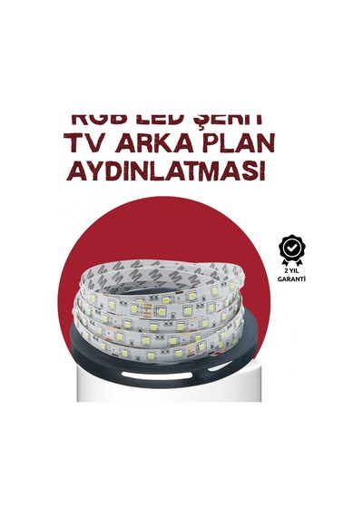 2 Metre Kendinden Yapışkanlı 5v Led Şerit Televizyon Ve Dekoratif Aydınlatma