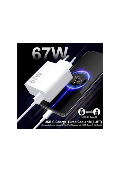 6wl Model- 67w Type-c Turbo Super Fast- Ev Şarj Aleti Duvar Şarj Cihazı