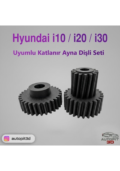 Hyundai İ10 / İ20 / İ30 Uyumlu Katlanır Ayna Dişli Seti