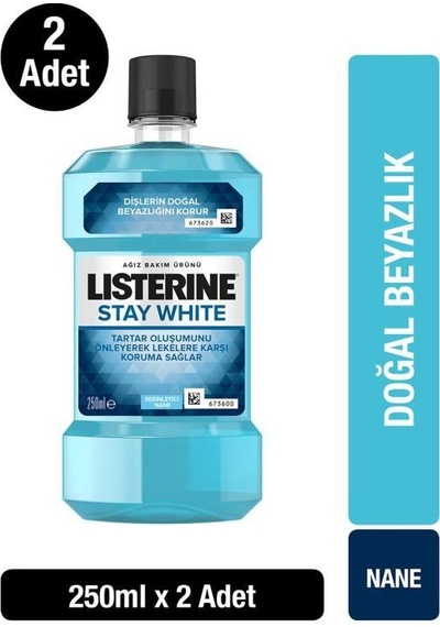 Listerine Stay White Ağız Bakım Suyu 2 x 250 ML