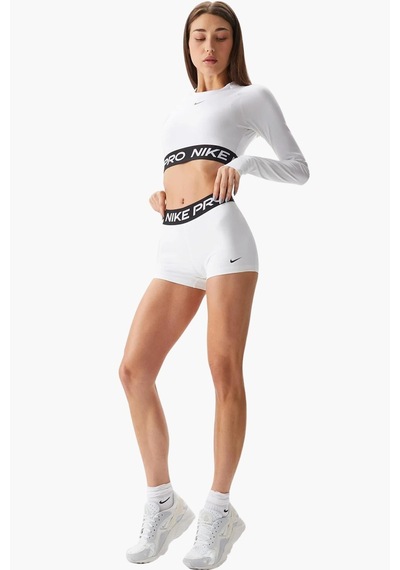 Nike Pro 365 Shorts Tights White Toparlayıcı 8 Cm Biker Tayt Şort Beyaz Beyaz