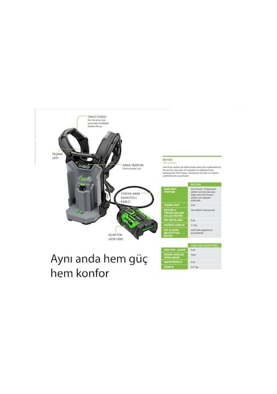 Ego Bh1001 Batarya Sırt Çantası Ve Adaptör