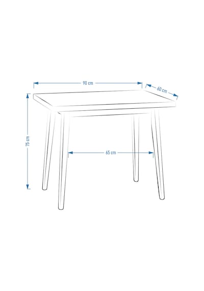Vilinze Avanos Mdf Sabit Traverten Mutfak Masası - 60x90 Cm