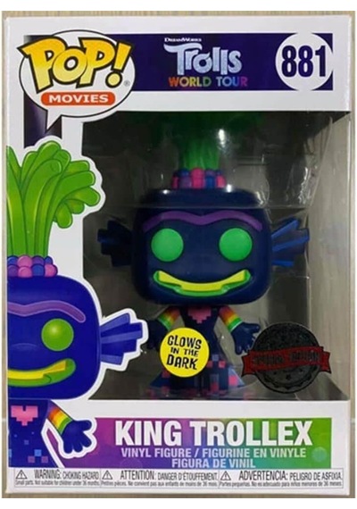 Funko Pop Filmler Trolls World Tour Special Limited Edition King Arabası Karanlıkta Parlayan