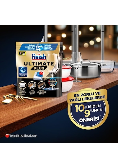 Finish Ultimate Plus 60 Kapsül Bulaşık Makinesi Deterjanı Tableti 1 X 60 Kapsül