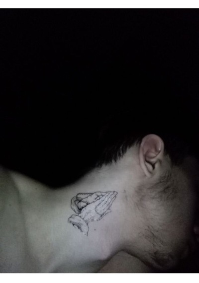 Geçici Çift El Tespih Dua Ruhani Temas Parmak Tattoo Kol Bilek Dövmesi