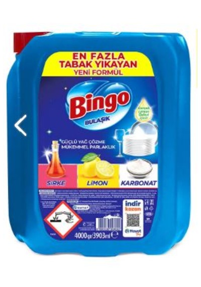 Bingo Bulaşık Deterjanı 4 KG