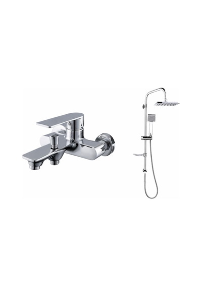 Gpd Tepe Duş Seti + Banyo Bataryası Provido MBB155-DST19-3 Krom