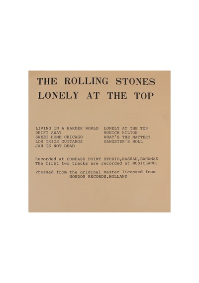 Rolling Stones - Lonely At The Top 33'lük Unofficial Lp Plak