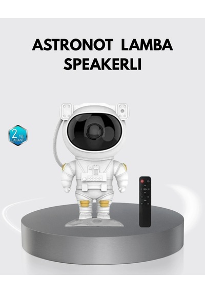 Astronot Şekilli Samsung Uyumlu Galaxy Projeksiyon Lambası Nebula Efektli Dekoratif Lamba