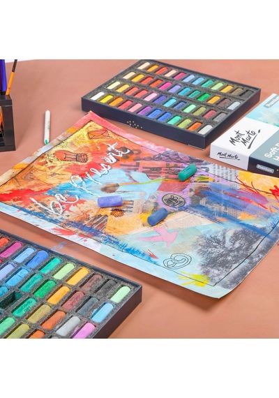 Yumuşak Pastel Yarım Çubuklar 48 Adet, Pastel Sanat Malzemeleri, Sanatçı Kalitesinde Pasteller, Ekstra Yumuşak Ve Genel