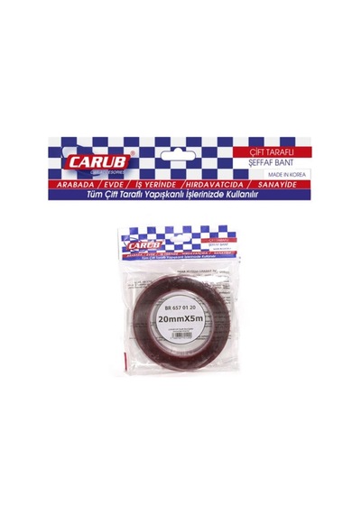 Çift Taraflı Bant 20 Mm X 5 Mt Şeffaf Silikonlu