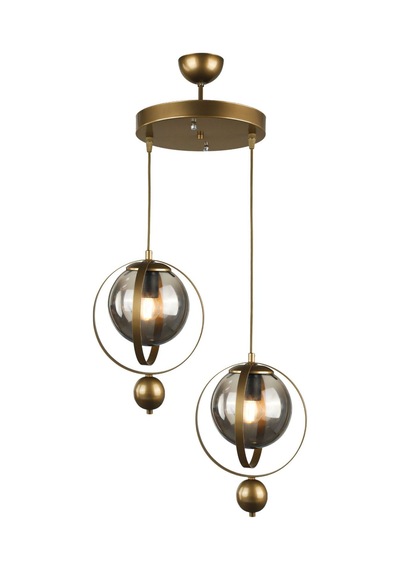 Begüsa Jüpiter 2.li Avize Eskitme Füme Cam