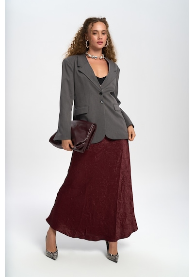 Mai Studios Co. Volda Yaka Detay Antrasit Blazer Antrasit