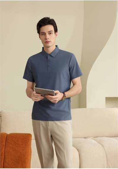 New Performance Premium Polo T-shirt 82% Nylon 18% Spandex Grimsi Mavi