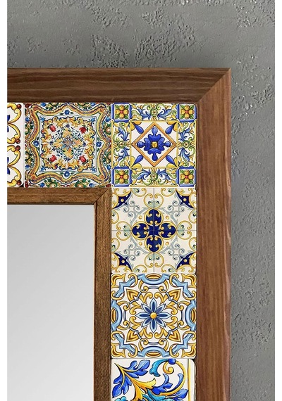 Oscar Stone Decor Çerçeveli Mozaik Doğaltaş Ayna Ayn-038 Diğer