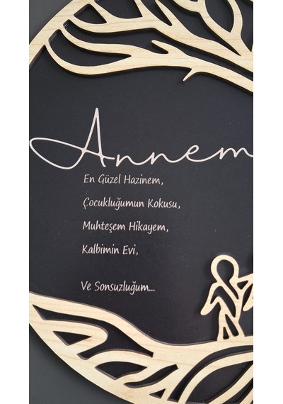 Anneler İçin Zamansız Bir Hatıra - Lazer Kesim 3d Ahşap Dekoratif Ürün 94341164