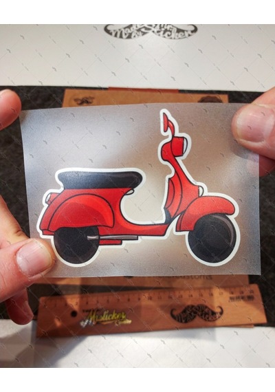 Bay Etiket Vsp9 Kirmizi Scooter Sticker