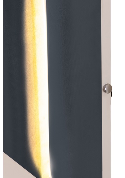 Demonte Baza Seti, Nox Ledli Tek Kişilik Baza Başlık Maxi Yatak Seti, Antrasit - 100x200 Cm 100 x 200