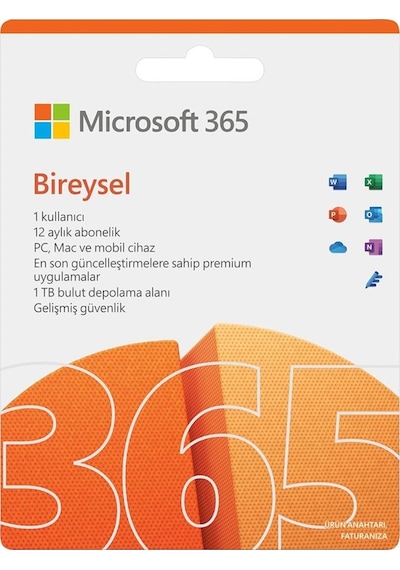Microsoft Office 365 Qq2-00006 Bireysel Abonelik Türkçe - 1 Yıl (539108700)
