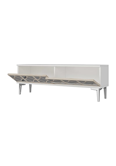 Tsa1236bts Öz Tv Sehpası Beyaz-traverten-silver 120cm Tsa1236bts Öz Tv Sehpası Beyaz-traverten-silver 120cm