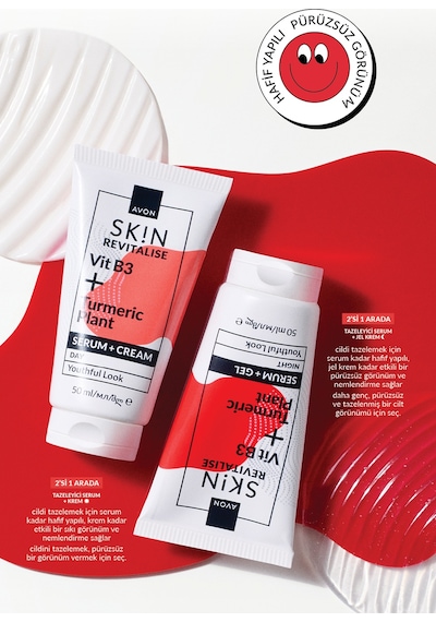 Avon Skin Revitalise Night Tazeleyici Serum + Jel Krem 50 ML