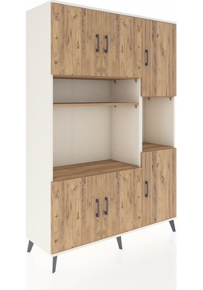Hyperion Dolap 9 Raflı 6 Kapaklı 132x44x195 Aytaşı-çam/çam Aytaşı