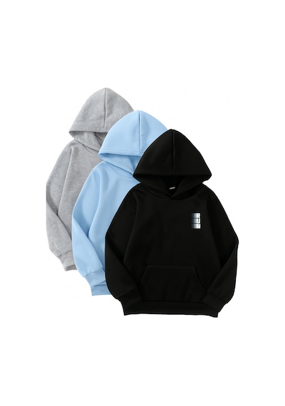 3'lü Kapüşonlu Sweatshirt Seti- Minimal Run Baskılı- Siyah, Bebe Mavi, Gri - Kışlık Şardonlu Kumaş Siyah Bebe Mavi Gri 3'lü Kapüşonlu Sweatshirt Seti- Minimal Run Baskılı- Siyah, Bebe Mavi, Gri - Kışlık Şardonlu Kumaş Siyah Bebe Mavi Gri