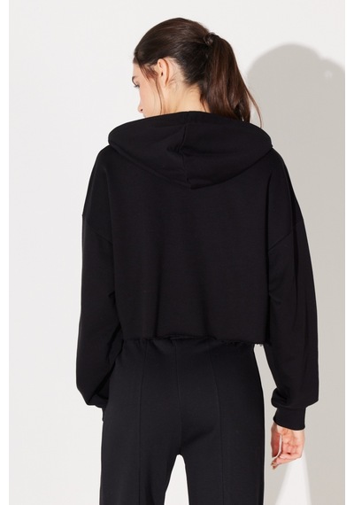 Lee Regular Fit Normal Kesim Siyah Kadın Içi Polarlı Kapüşonlu Sweatshirt L232348001 Siyah