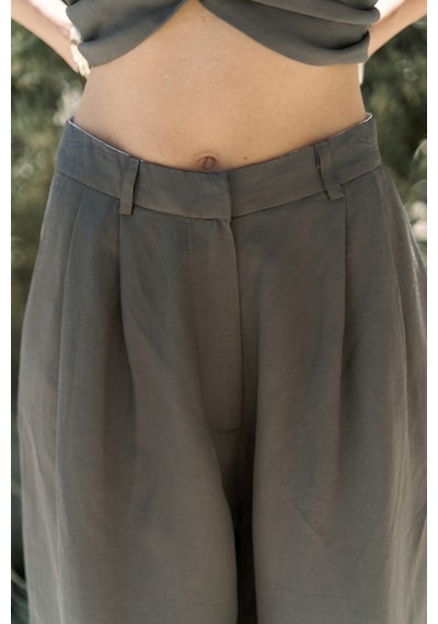 Mai Collection Mai Studios Co. Prasetsah Bağlamalı Antrasit Crop Pantolon Takım Antrasit Mai Collection Mai Studios Co. Prasetsah Bağlamalı Antrasit Crop Pantolon Takım Antrasit
