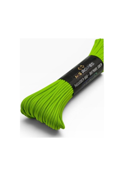 Mg Ropes Bileklik Ve Outdoor Polyester Paracord İp 4 Mm 660 Lb 30 Metre Neon Yeşil 10 Çekirdek