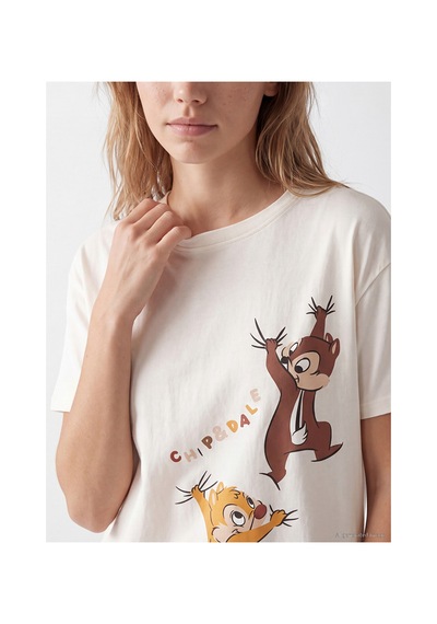 Lcw Young Pembe Chip And Dale Baskılı Kadın Gecelik