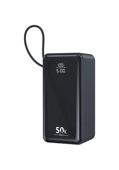 Hepu Hp-255 50.000 Mah Süper Kapasiteli 22.5w Pd Hızlı Şarjlı Powerbank 3 Kablolu Led Diğer