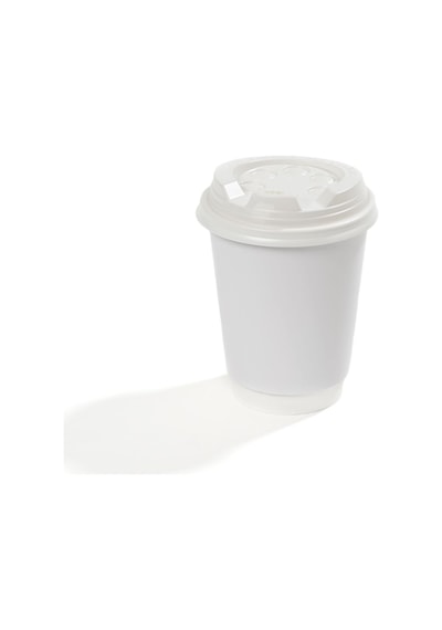 14 Oz Double Wall Karton Bardak Beyaz 500 Adet Şeffaf