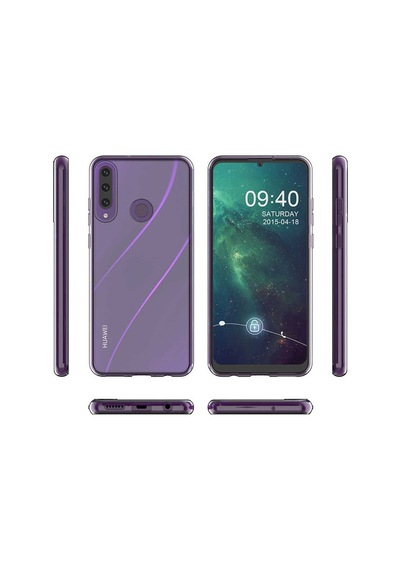 Huawei Y6P Kılıf Zore Şeffaf Ince Ve Esnek Süper Silikon Kılıf Renksiz