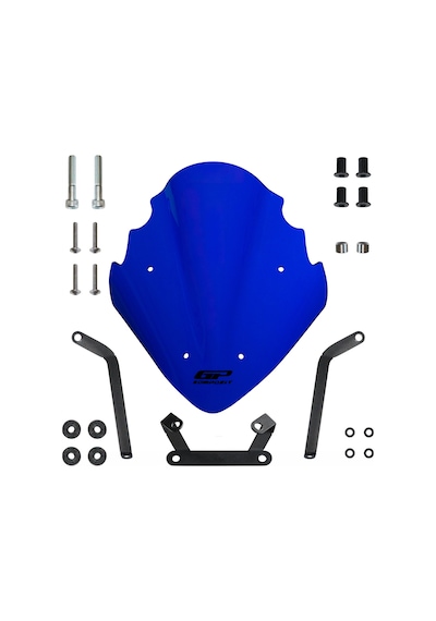 Gp Kompozit Bajaj Pulsar Ns 200 2011-2024 Uyumlu Ön Cam Mavi 37 Cm