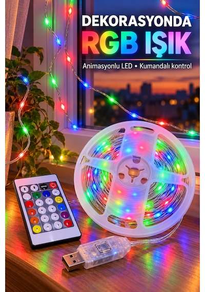 Kargo 10 Metre Kumandalı Led Najmaddin Çok Renkli