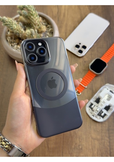 Apple iPhone 16 Pro Max Magsafe Uyumlu Mika Sararmaz Kılıf Soocase720 Siyah