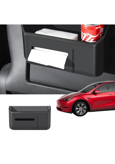 Tesla Model Y - Model 3 Koltuk Arkasına Takılan Çok Amaçlı Saklama Kutusu - Siyah