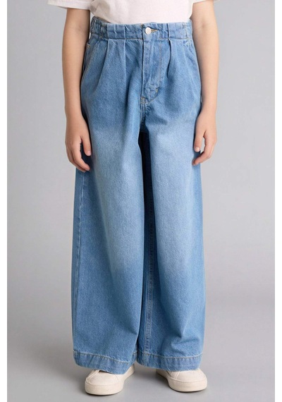 Defacto Wıde Leg Jean Pantolon Kız Çocuk G9426a826smnm39 Mavi-nm39