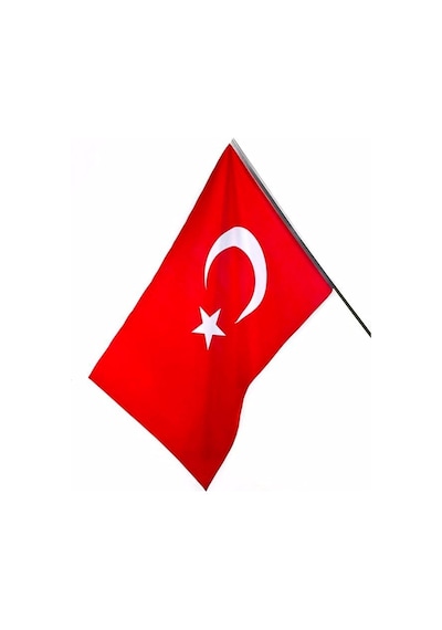 Lona Sanat Türk Bayrağı 30x45 Cm Sopalı Özel Alpaka Kumaş Bayrak 5'li Diğer
