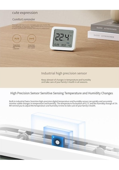 Xıaomı Mijia Bluetooth Termometre 3 Akıllı Elektrikli Dijital Higrometre Sıcaklık Ve Nem