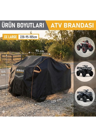 Haegs Atv Brandası, Atv Koruma Kılıfı, Örtüsü Su Geçirmez Dış Mekan Ağır Hizmet Tipi, 4 Mevsim Xxl-220-95-1 Genel