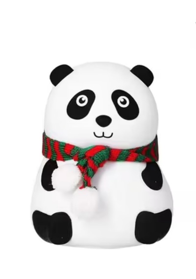 Panda Figürlü Silikon Gece Lambası Bebek & Çocuk Odası Beyaz