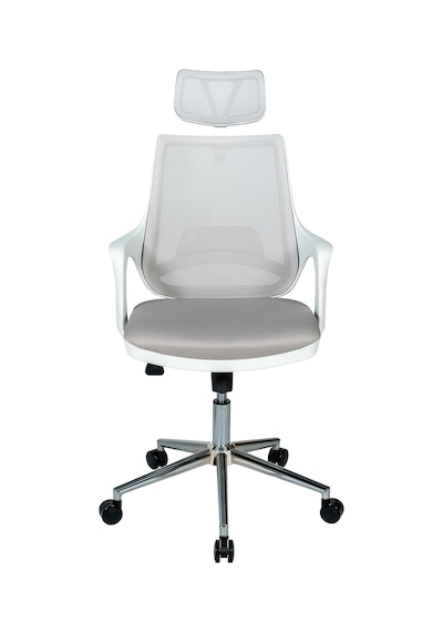 Ofisbazaar Buya Beyaz Fileli Ofis Koltuğu Ergonomik Ve Modern Tasarım Gri Gri