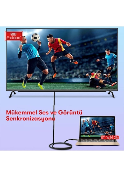 Fuchsia 4k Hdmı Kablo 2m 18 Gbps Hdmı 2.0 1.4 V Görüntü Aktarım Kablosu
