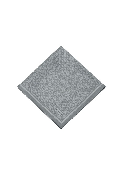 Vakko Twill İpek Eşarp - Helezon Monogram - Gri